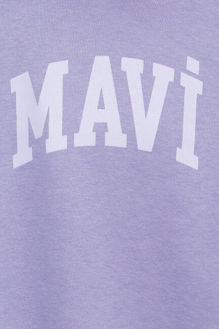 Kız Çocuk Mavi Logo Baskılı Sweat 7S10147-70557 Mor  - 5