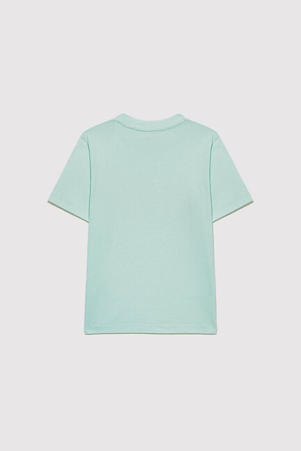 Kız Çocuk Mavi Logo Tişört 7610109-71643 Turkuaz (3)