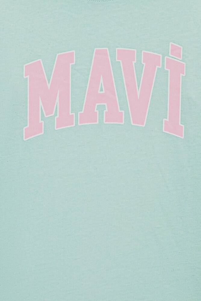 Kız Çocuk Mavi Logo Tişört 7610109-71643 Turkuaz 