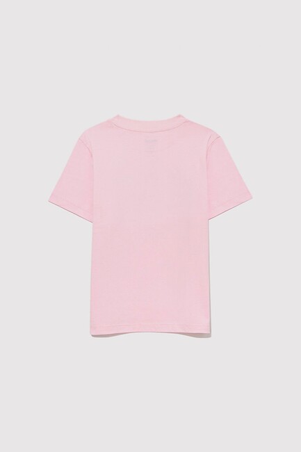 Kız Çocuk Mavi Logo Tişört 7610109-86953 Pembe - Thumbnail