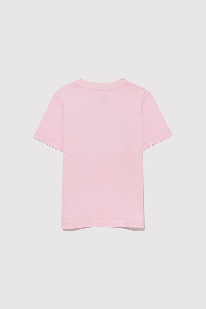 Kız Çocuk Mavi Logo Tişört 7610109-86953 Pembe 