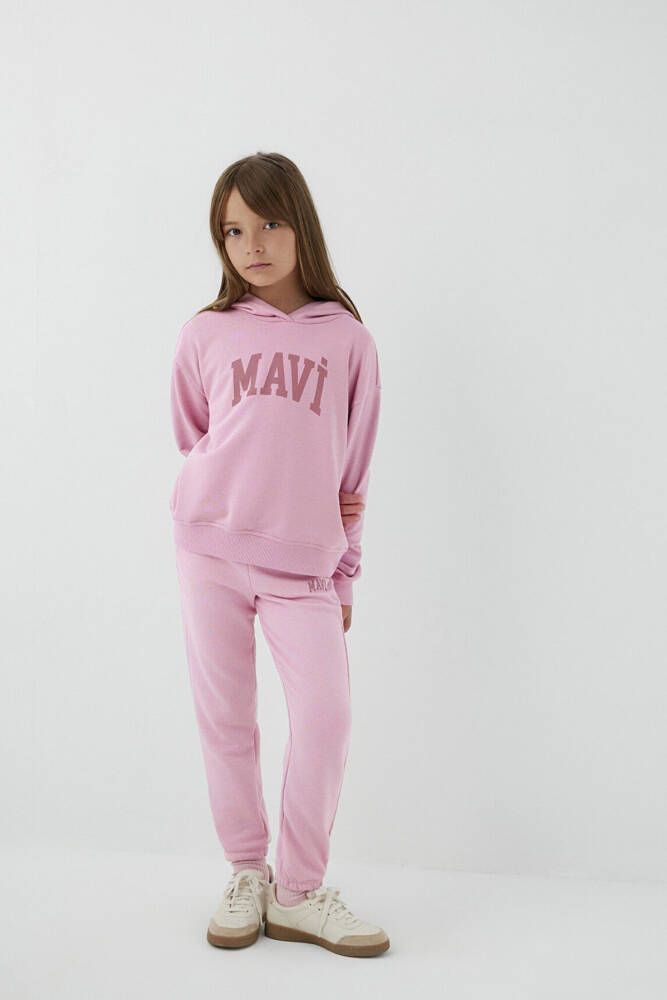 Kız Çocuk Mavi Logolu Sweat 7S10147-71015 Pembe  - 2
