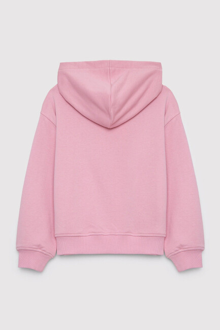 Kız Çocuk Mavi Logolu Sweat 7S10147-71015 Pembe  - 4