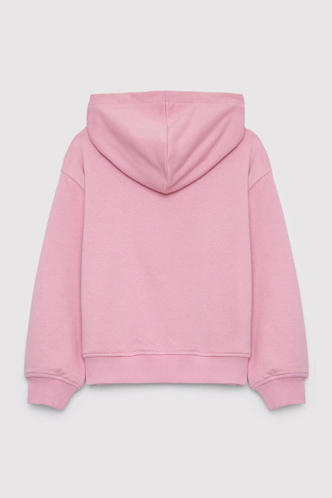 Kız Çocuk Mavi Logolu Sweat 7S10147-71015 Pembe  - 4