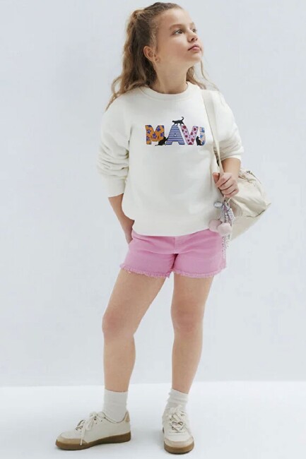 Kız Çocuk Melora Denim Şort 7410655-86707 Pembe (1)