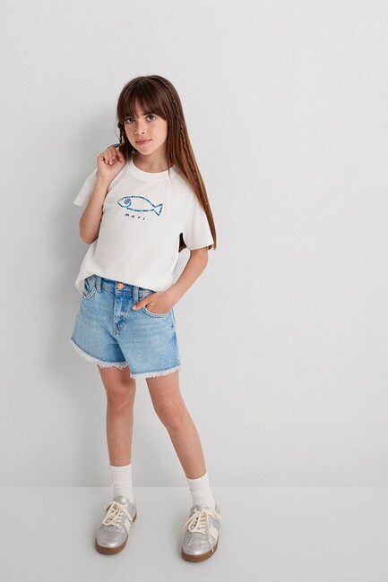 Kız Çocuk Melora Denim Şort 7410655-89489 Mavi (3)