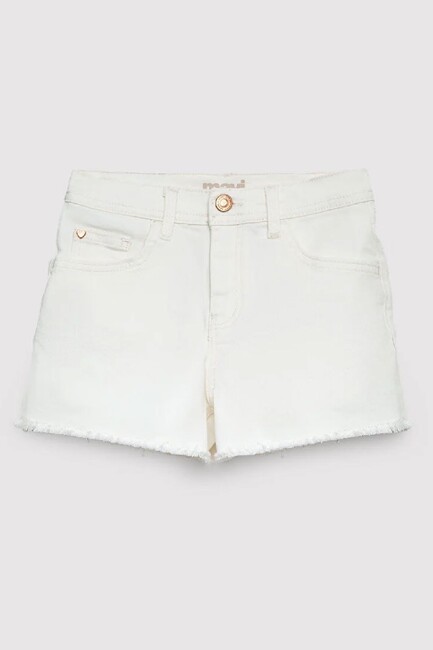 Kız Çocuk Melora Denim Şort 7410655-A1606 Beyaz (2)