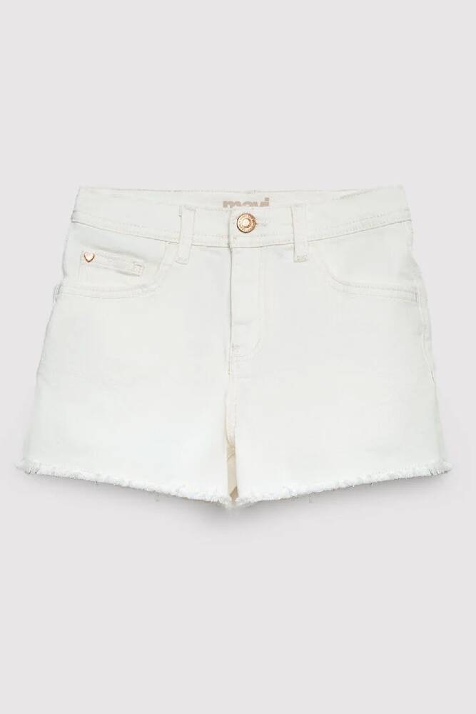 Kız Çocuk Melora Denim Şort 7410655-A1606 Beyaz 