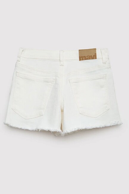 Kız Çocuk Melora Denim Şort 7410655-A1606 Beyaz (3)