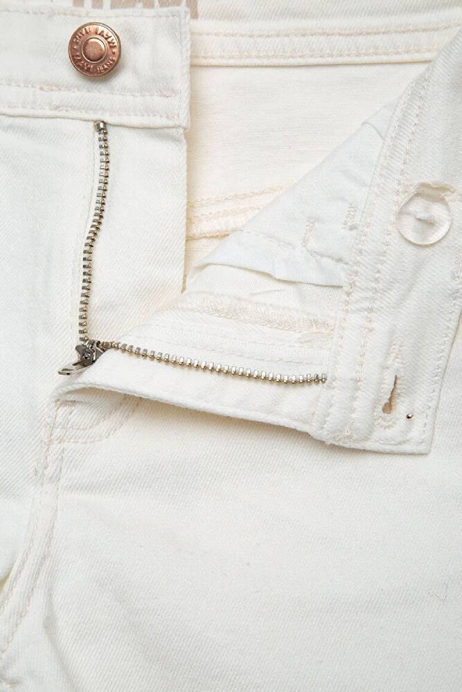 Kız Çocuk Melora Denim Şort 7410655-A1606 Beyaz 