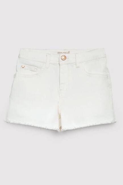 Kız Çocuk Melora Denim Şort 7410655-A1606 Beyaz  (1)
