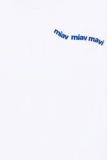 Kız Çocuk Miav Baskılı Crop Tişört 7610180-620 Beyaz - Thumbnail
