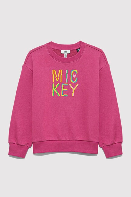 Kız Çocuk Mickey Baskılı Sweat 7S10142-71085 Pembe (2)