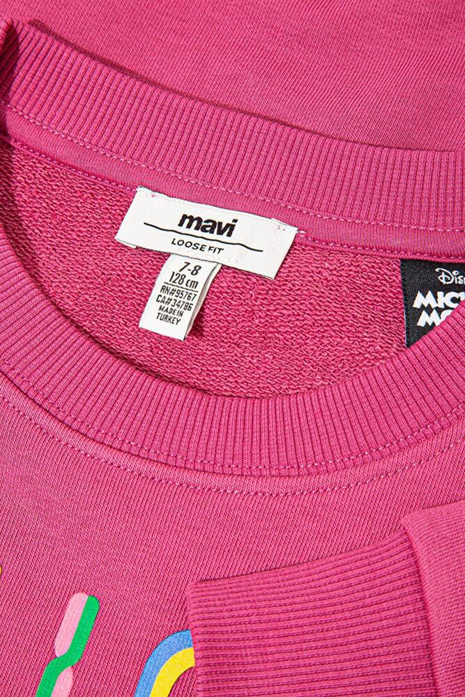 Kız Çocuk Mickey Baskılı Sweat 7S10142-71085 Pembe 