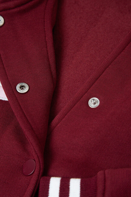 Kız Çocuk MJ Baskılı Bomber Sweat 7S10189-70393 Bordo - 7