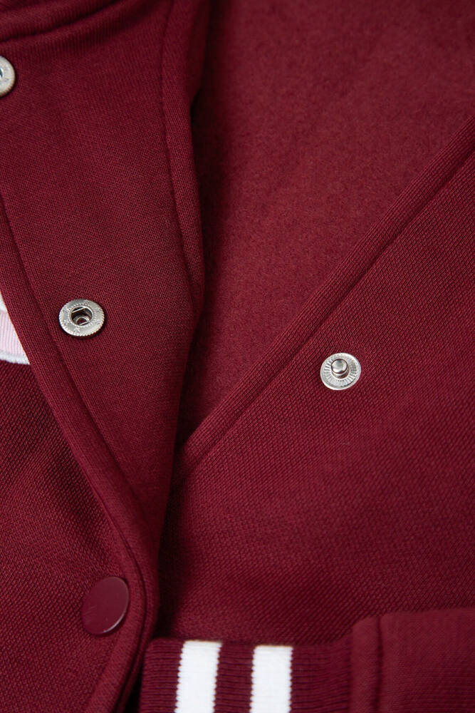 Kız Çocuk MJ Baskılı Bomber Sweat 7S10189-70393 Bordo - 7