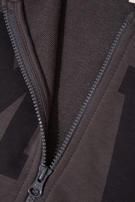 Kız Çocuk MV Baskılı Fermuarlı Sweat 7S10128-90778 Gri - Thumbnail