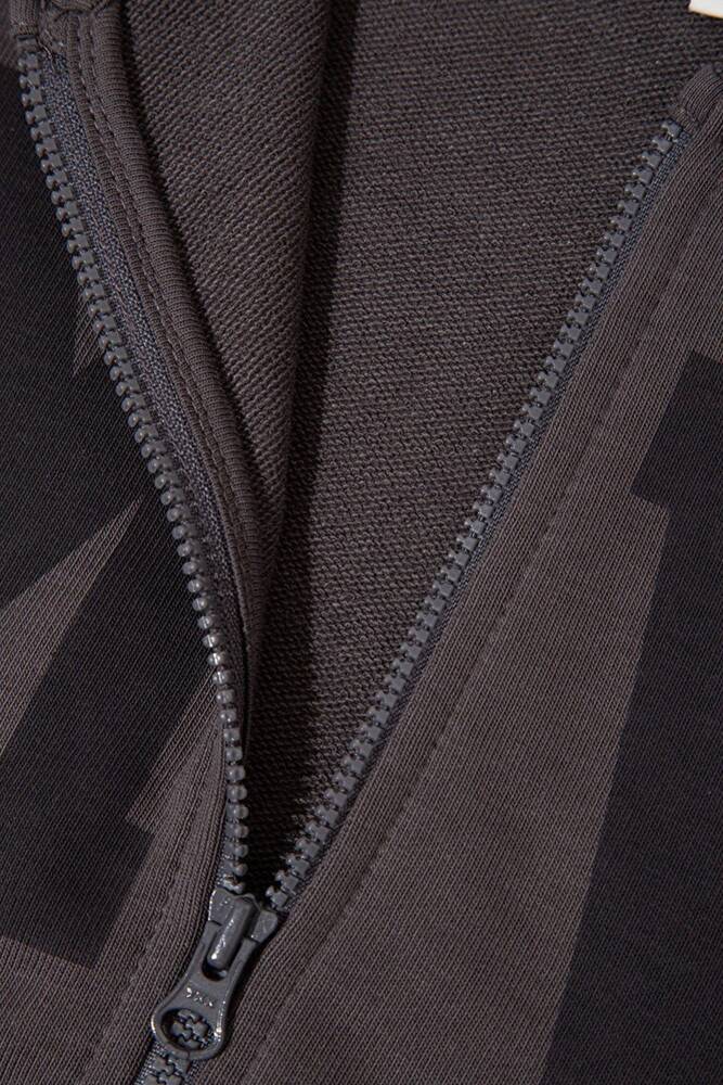 Kız Çocuk MV Baskılı Fermuarlı Sweat 7S10128-90778 Gri 