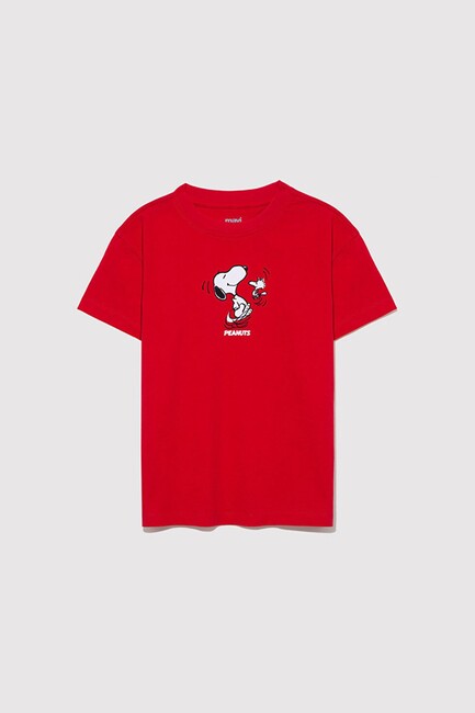 Kız Çocuk Peanuts Baskılı Tişört 7610320-70471 Kırmızı (3)
