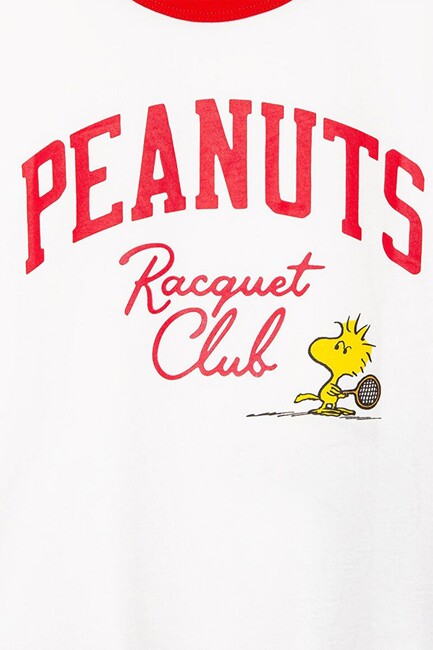 Kız Çocuk Peanuts Baskılı Tişört 7610371-70057 Ekru (3)