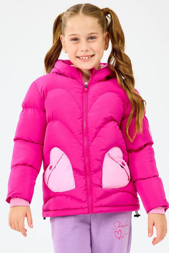 Kız Çocuk Puffer Ceket SK2520039-3935 Pembe 