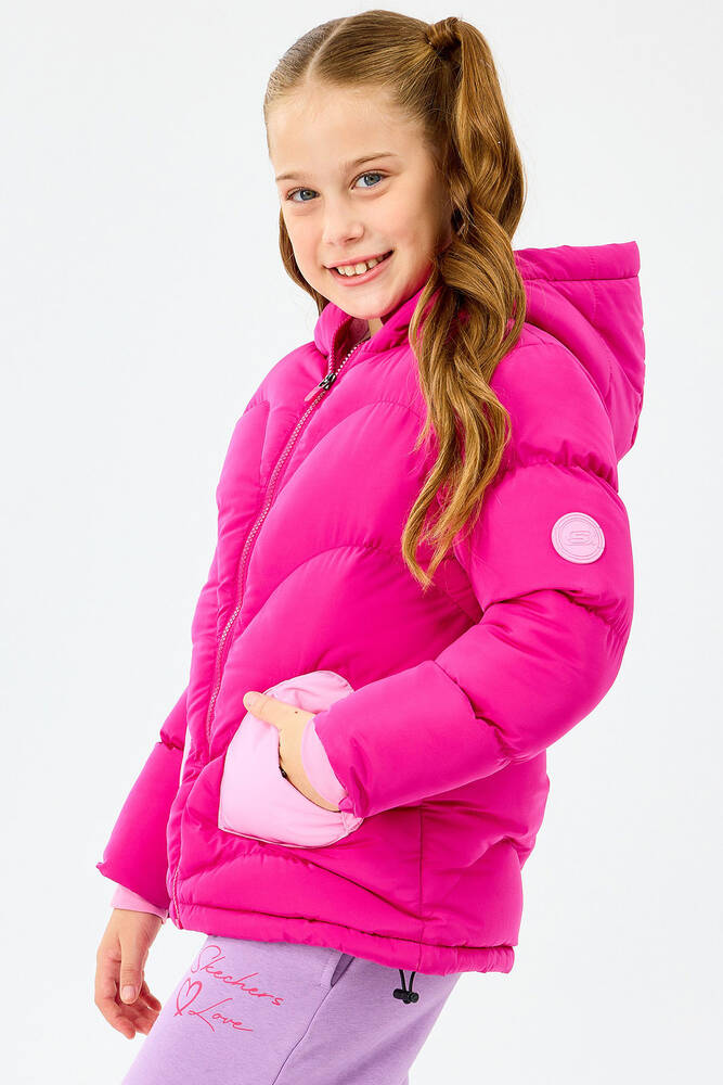 Kız Çocuk Puffer Ceket SK2520039-3935 Pembe 