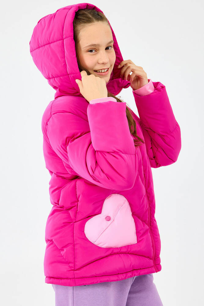 Kız Çocuk Puffer Ceket SK2520039-3935 Pembe 