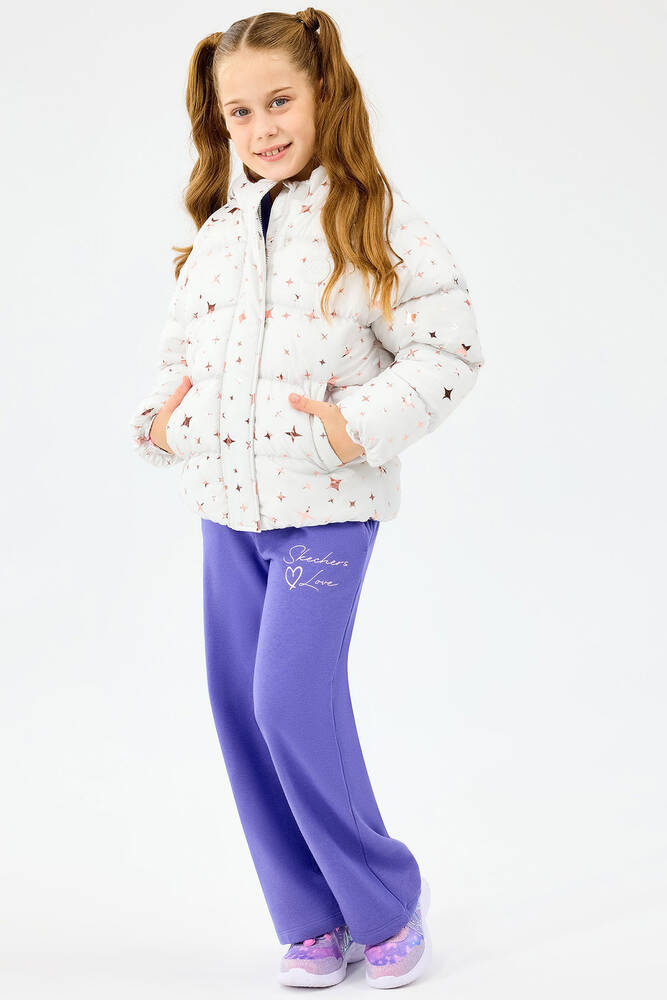 Kız Çocuk Puffer Ceket SK2520052-1040 Ekru 