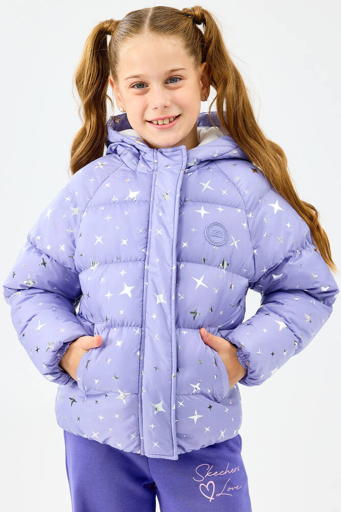 Kız Çocuk Puffer Ceket SK2520052-2195 Mor 