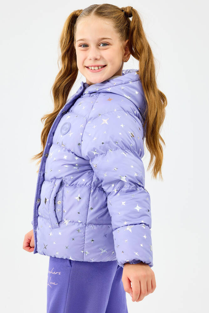 Kız Çocuk Puffer Ceket SK2520052-2195 Mor 