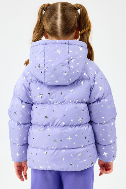 Kız Çocuk Puffer Ceket SK2520052-2195 Mor - Thumbnail