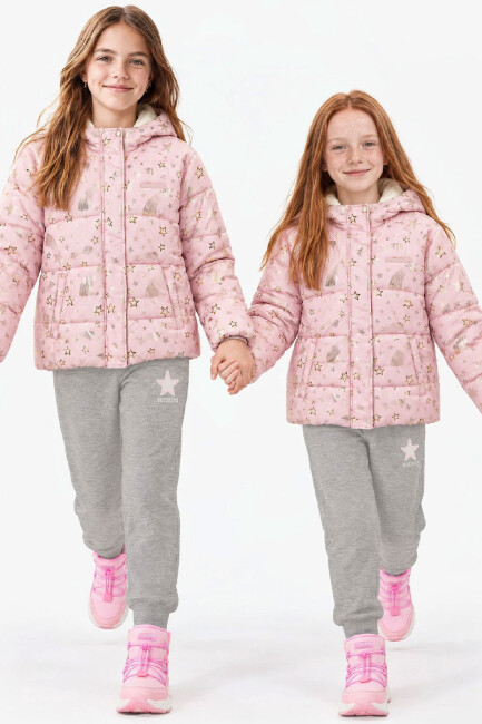Kız Çocuk Puffer Halley Ceket SK2620131-0098 Pembe
