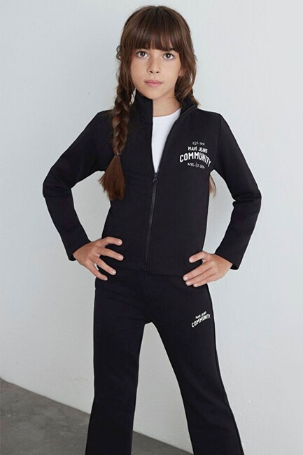 Kız Çocuk Sunset Fermuarlı Sweat 7S10129-900 Siyah (2)
