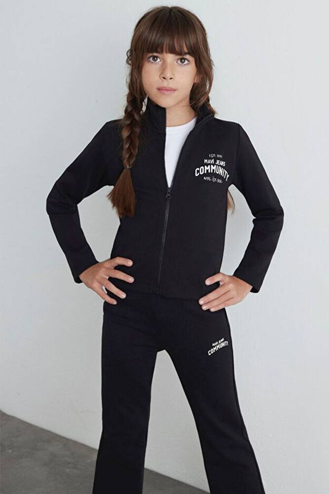 Kız Çocuk Sunset Fermuarlı Sweat 7S10129-900 Siyah 