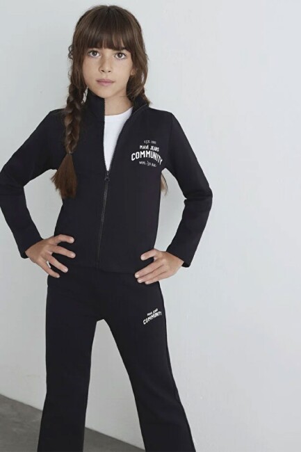 Kız Çocuk Sunset Fermuarlı Sweat 7S10129-900 Siyah (1)