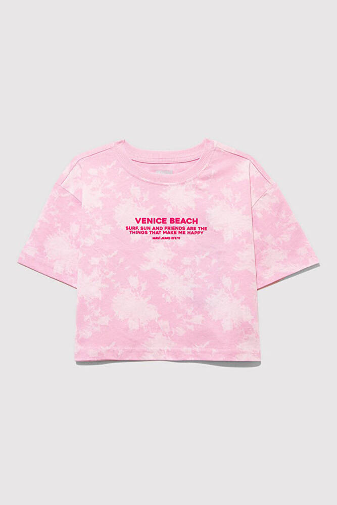 Kız Çocuk Venice Beach Batik Baskılı Tişört 7610325-90384 Pembe 