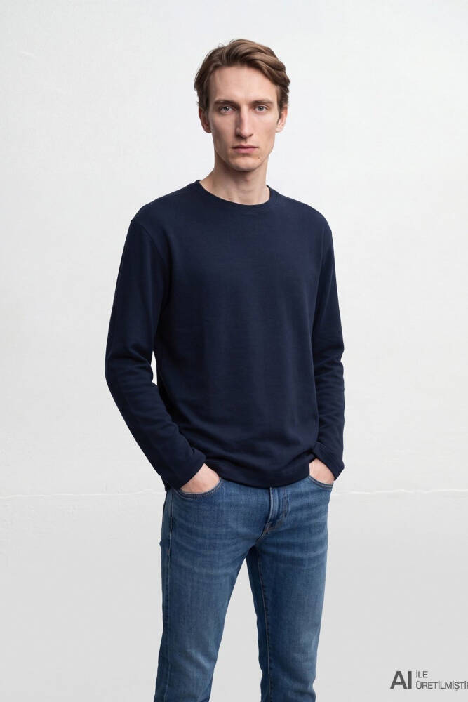 Mavi Erkek Bisiklet Yaka Sweat 0S20172-70490 Lacivert - 3