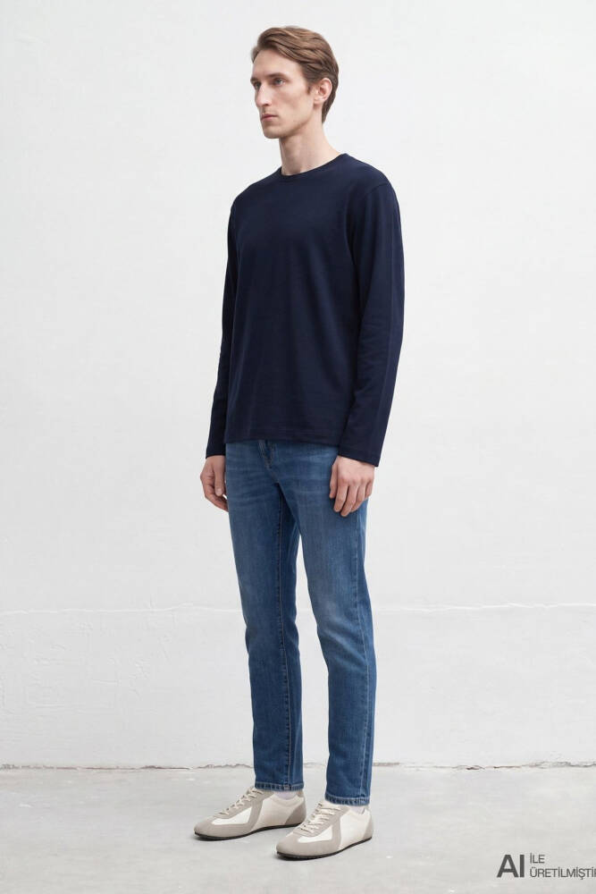 Mavi Erkek Bisiklet Yaka Sweat 0S20172-70490 Lacivert - 5