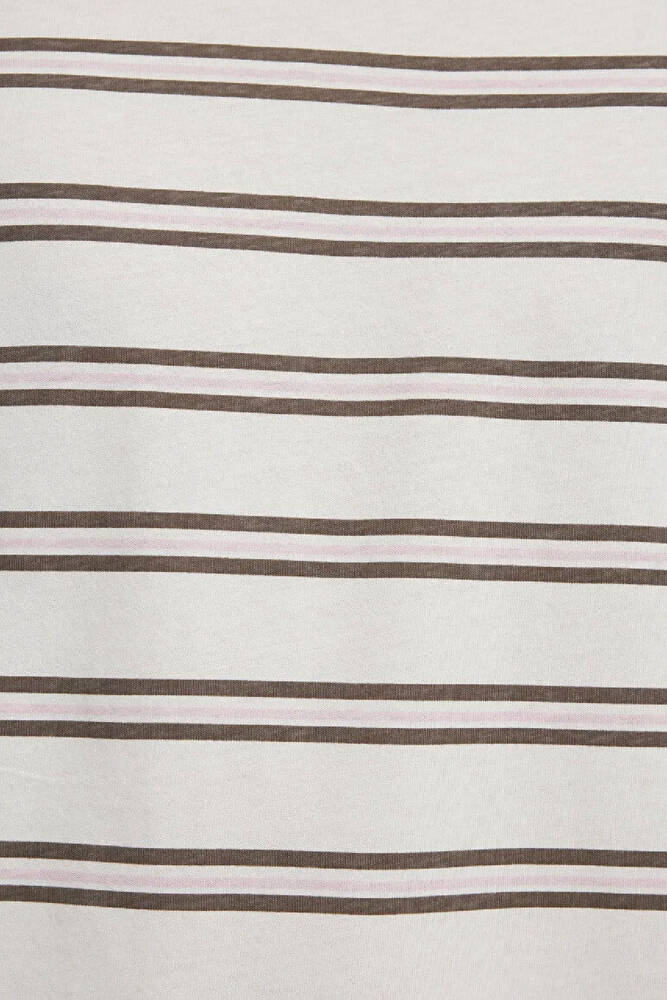 Mavi Erkek Çizgili Tişört 0613175-70056 Ekru 