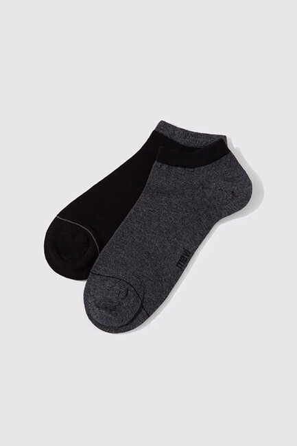 Erkek İkili Patik Çorap 090273-15903 Siyah (1)