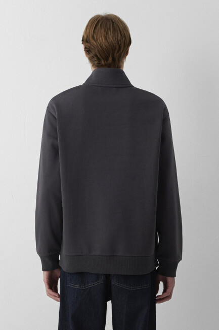 Mavi Erkek Mavi Jeans Yarım Fermuarlı Sweat 0S20113-91405 Gri - 5
