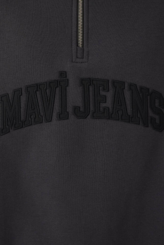 Mavi Erkek Mavi Jeans Yarım Fermuarlı Sweat 0S20113-91405 Gri - 8