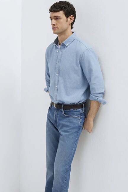 Mavi Erkek Uzun Kol Gömlek 0211977-70730 Mavi (3)