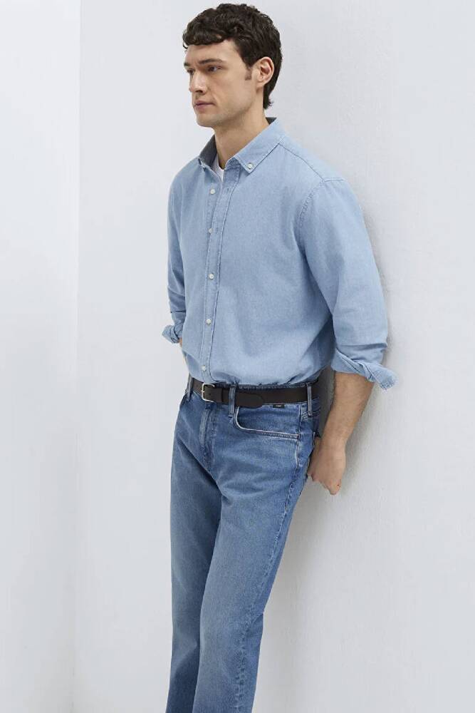 Mavi Erkek Uzun Kol Gömlek 0211977-70730 Mavi 