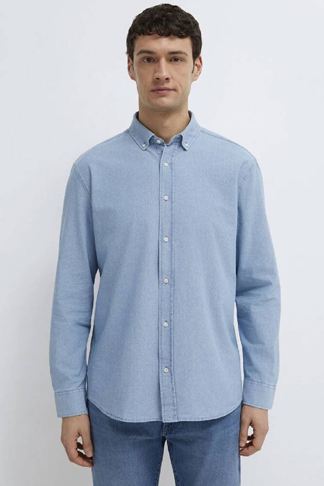 Mavi Erkek Uzun Kol Gömlek 0211977-70730 Mavi 