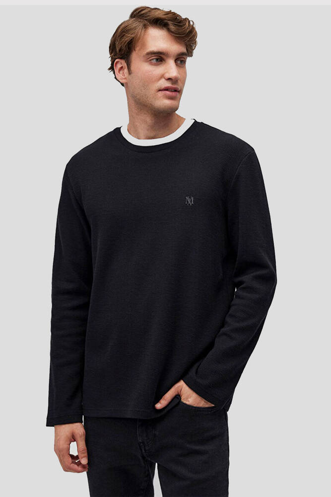 Erkek Uzun Kol Penye 065755-900 Siyah 