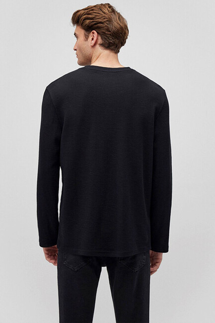 Erkek Uzun Kol Penye 065755-900 Siyah - Thumbnail