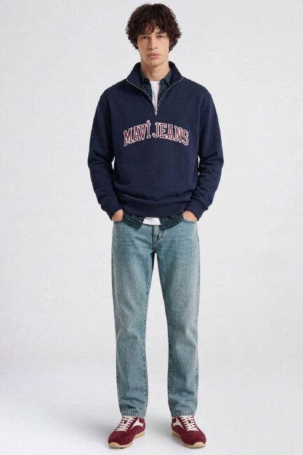 Mavi Erkek Yarım Fermuarlı Sweat 0S20113-86415 Lacivert (1)