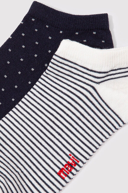 Mavi Kadın 2'Li Patik Çorap 198204-900 Siyah - Thumbnail