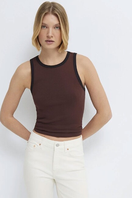 Mavi Kadın Askılı Modelli Penye 1613980-87537 Kahve (1)